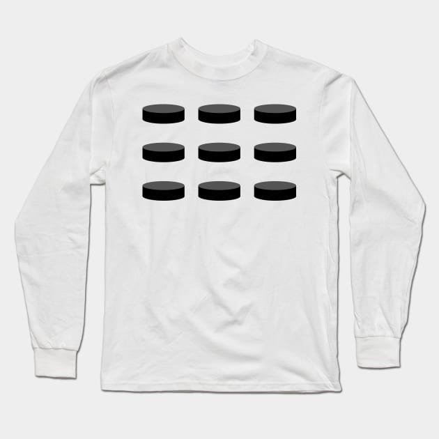 HOCKEY PUCK 9 PACK BUNDLE SET Long Sleeve T-Shirt by HOCKEYBUBBLE